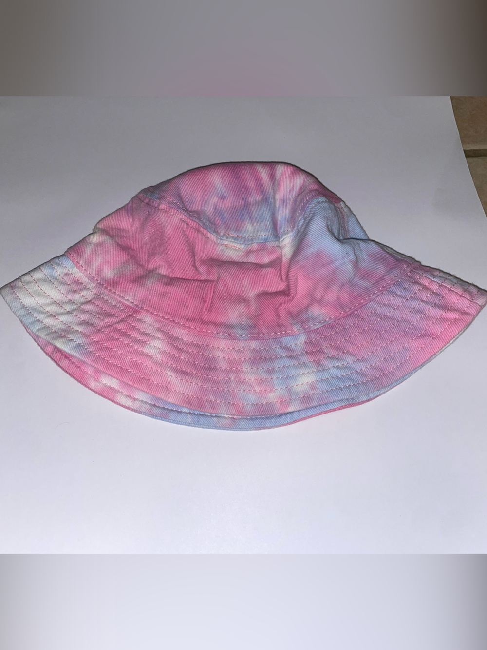 Carolina Crown Tie-Dye Bucket Hat in Pink and Light Blue - Picture 3 of 3